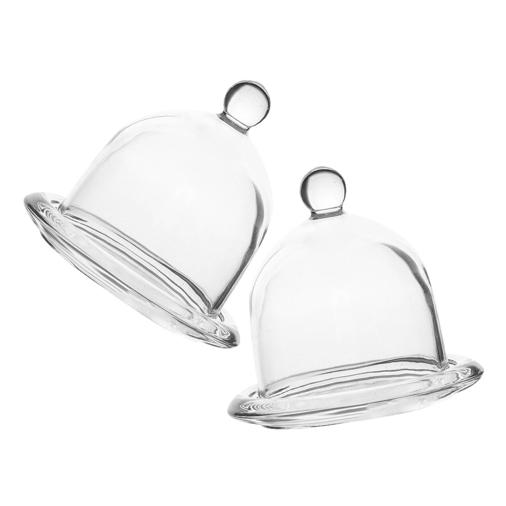 Plastic Dome Clear - 2 pièces, mini présentoir à gâteau
