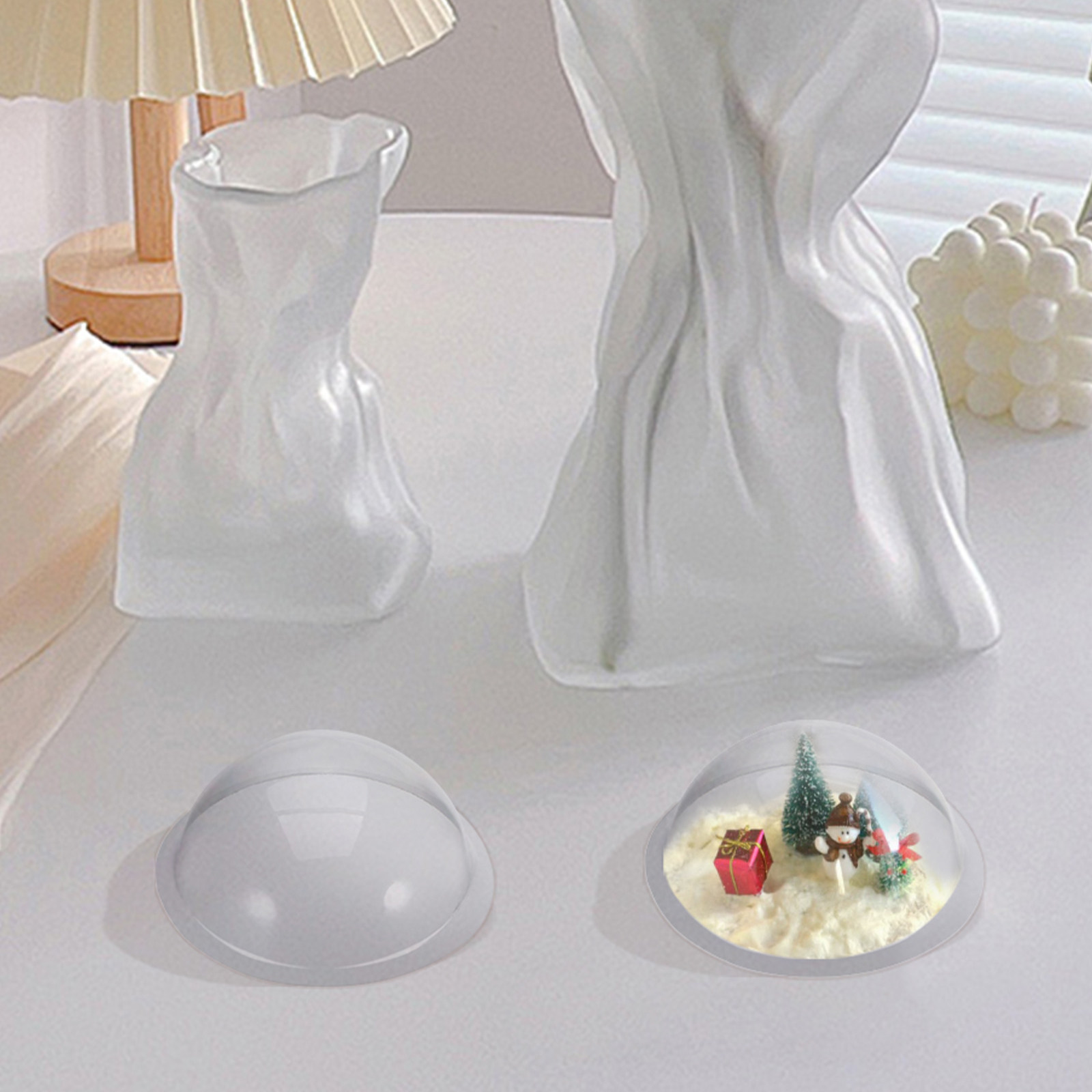 Plastic Dome Clear - 12 couvercles en plastique transparent et